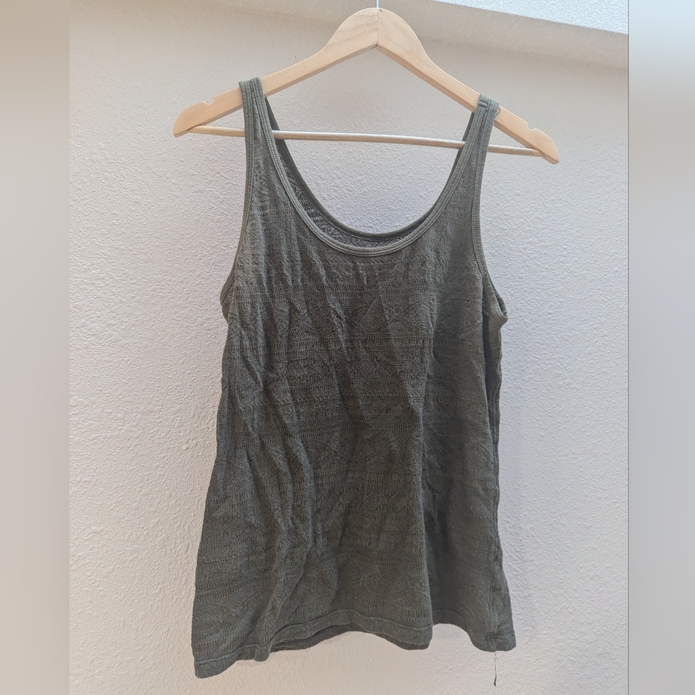 Casual Green Knit Tank